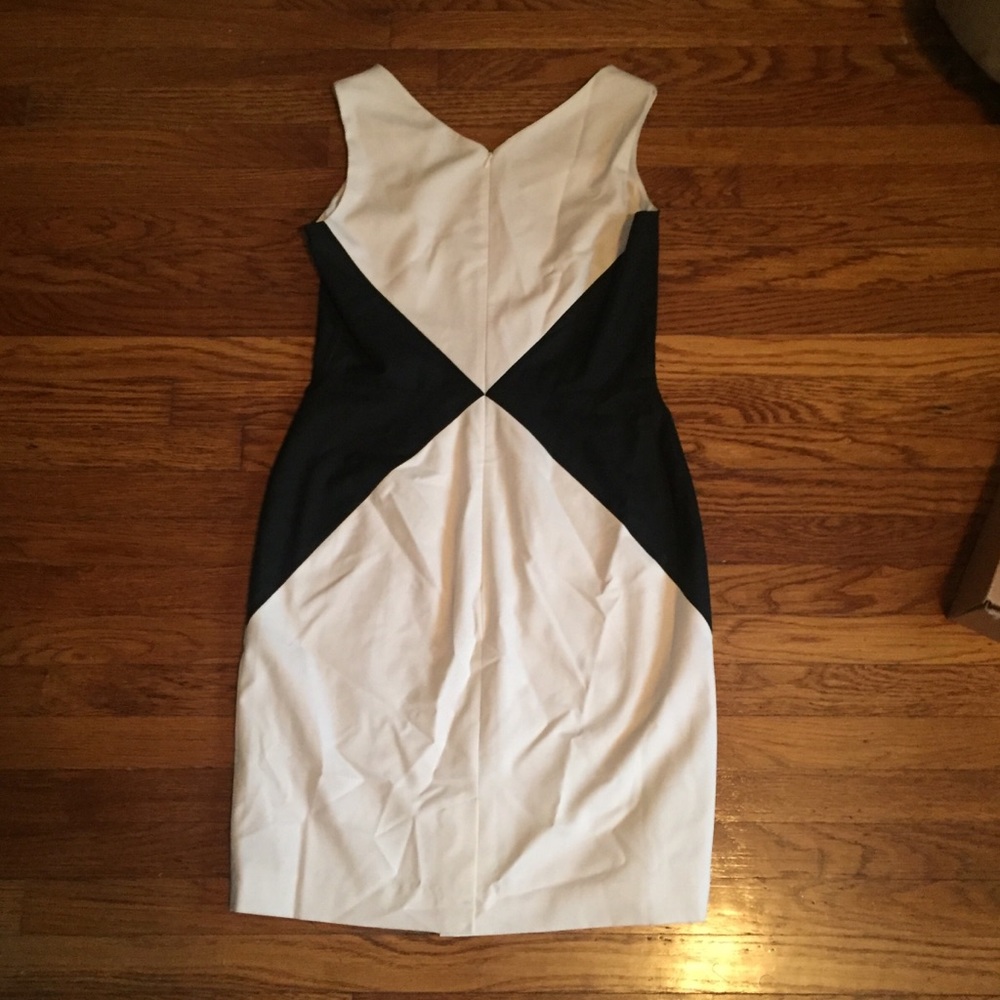 NWOT Banana Republic Black & tan sheath Dress - 6 - Picture 6 of 8